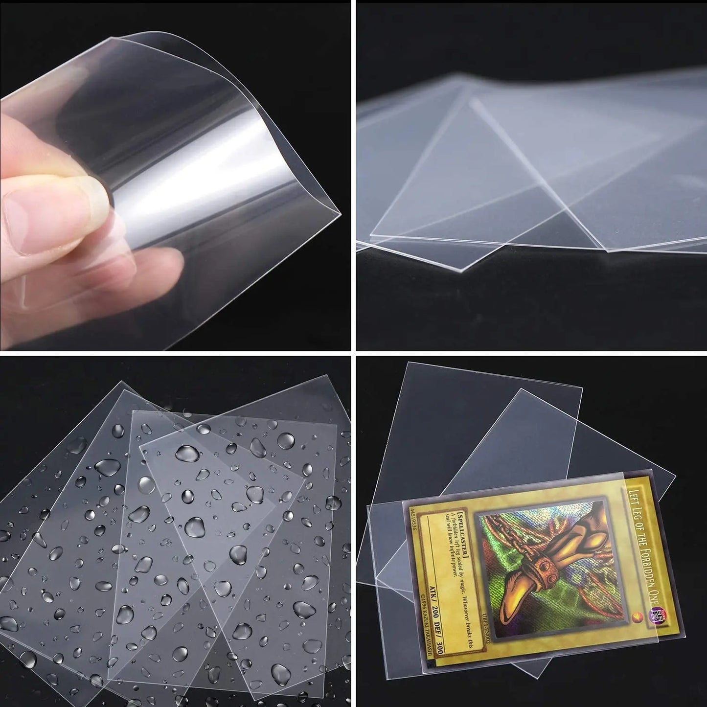 100 Counts Transparent Games Card Sleeves Playing Protector Compatible Trading Cards Folder Case Holder Toy Gift