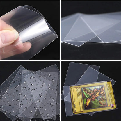 100 Counts Transparent Games Card Sleeves Playing Protector Compatible Trading Cards Folder Case Holder Toy Gift