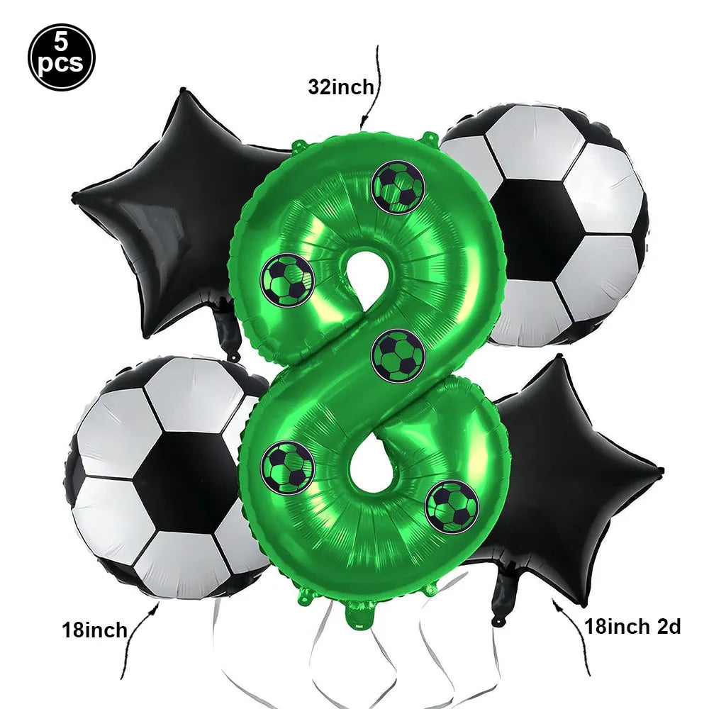 Soccer Theme Disposable Tableware Set Paper Plates Cups Napkins Tablecloth For Birthday Parties - VIOLET/紫罗兰