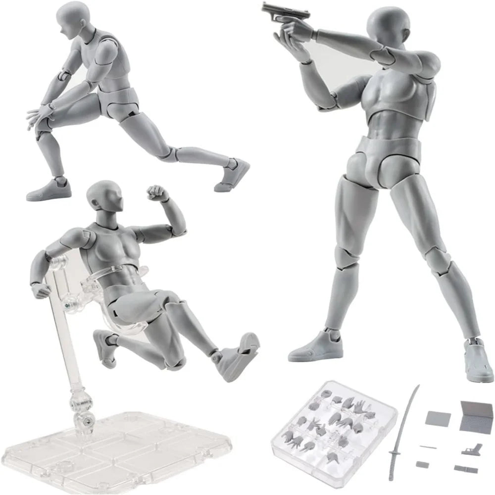 Sketch Draw Figurines Male Female Movable Body Kun Body Chan Joint Pain Anime Figure Shf Action Figure Toy Model Draw Mannequ