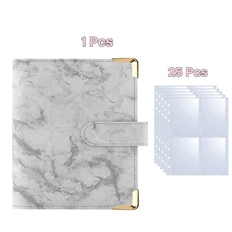 25pcs Page(4 Grids) Photo Card A5-Binder Kpop Photo Albums Idol Cards Loose-leaf Collect Book Binder Binder Photocard Holder 