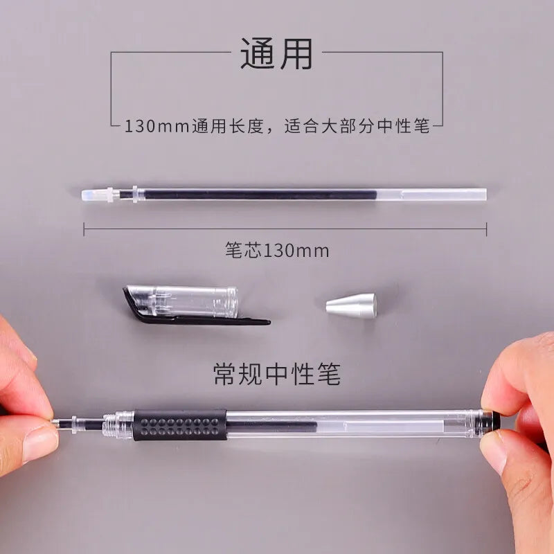 3 Gel Pens + 20 Refills Set 0.5mm Black Blue Red Ink Journal Writing School Supplies Stationery