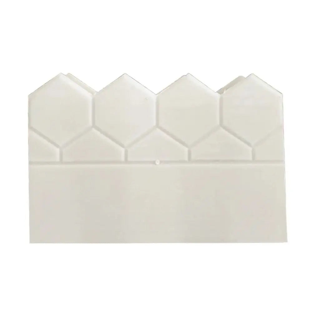 Garden Fence Cement Brick Mold Decor Plastic Concrete DIY Flower Bed Fish Pond