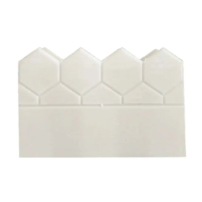 Garden Fence Cement Brick Mold Decor Plastic Concrete DIY Flower Bed Fish Pond - white