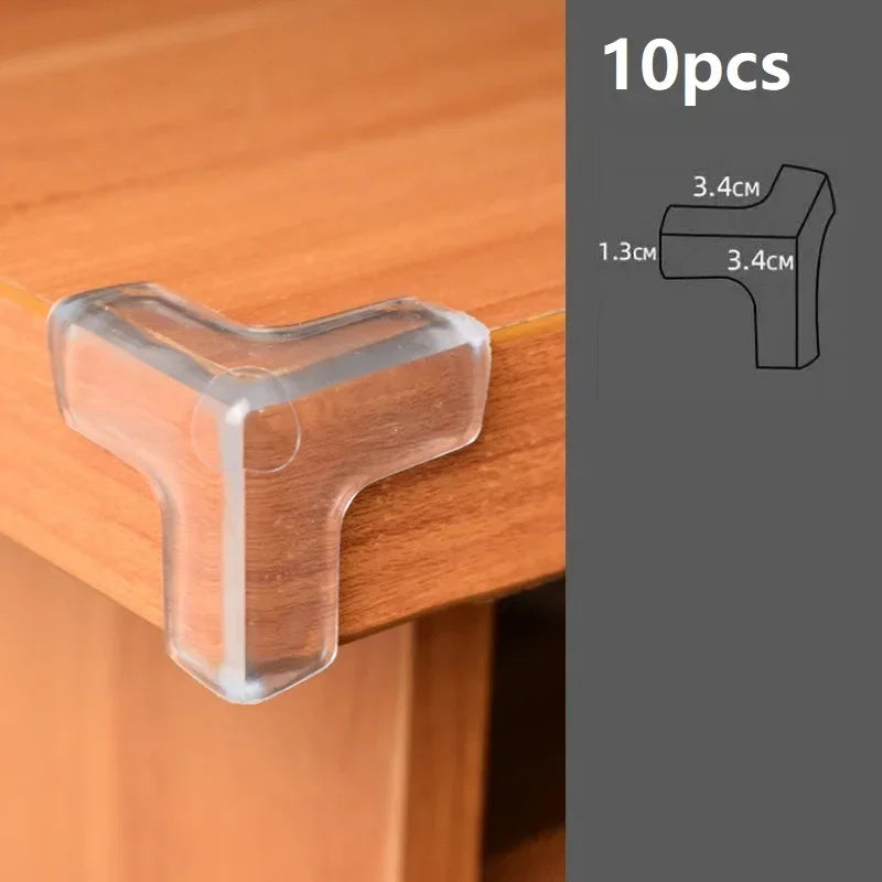 4/10pcs Children Anti Collision Corner Edge Protection Guards Baby Safety Corner Silicone Protector Table Soft Transparent - 