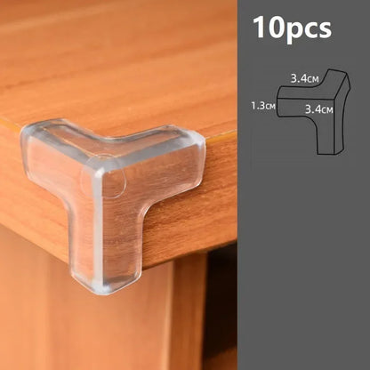 4/10pcs Children Anti Collision Corner Edge Protection Guards Baby Safety Corner Silicone Protector Table Soft Transparent - 