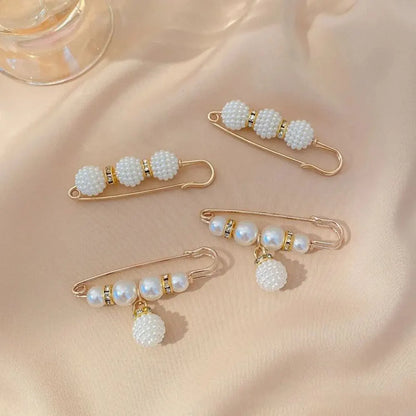 4PCS Waist Adjustment Uniform Clothing Extended Buckle And Waist Adjustment Buckle Pearl Broocated Fashion Decorative Accesso