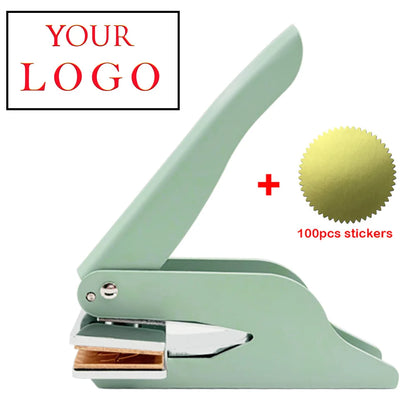 Embosser Stamp LOGO Customized Wedding Library Book Private Seals Customization Envelope Party Invitation Embossing Stamps DI