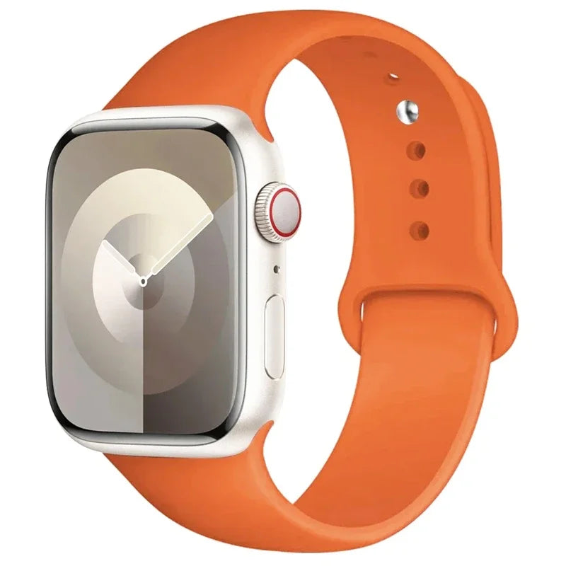 Silicone Band For Apple Watch straps 49mm 40mm 44 mm 45mm 46mm 42mm 41mm 38mm sports bracelet iWatch series 10 9 8 3 SE ultra