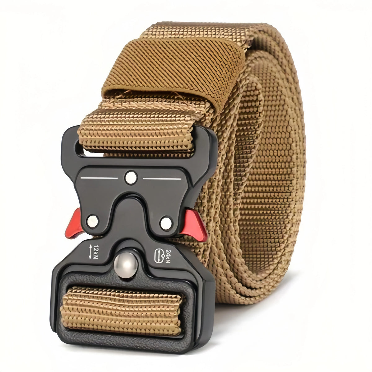 Men's Belt Outdoor Hunting Tactics Belt Multi functional Buckle Nylon Belt Marine Corps Canvas Belt - Khaki-HE