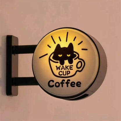 Retro Coffee Shop Fridge Magnet, Glowing Miniature Pegboard Refrigerator Magnet, Creative Coffee Corner Magnetic Ornament, Ho