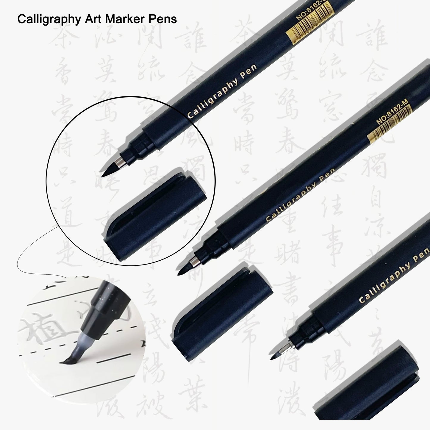 4 pcs Calligraphy Art Marker Pens Brush Art as a gift for Craft Supplies Art Writing Office School Supplies Stationery Studen