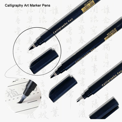 4 pcs Calligraphy Art Marker Pens Brush Art as a gift for Craft Supplies Art Writing Office School Supplies Stationery Studen