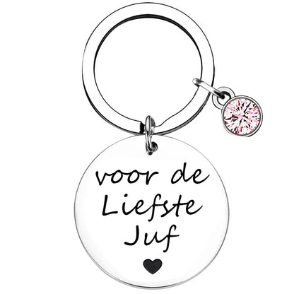 Dutch liefste juf Teacher Gifts for Women Teacher Keychain Teacher Appreciation Gifts thank You Gifts for Teachers - 15