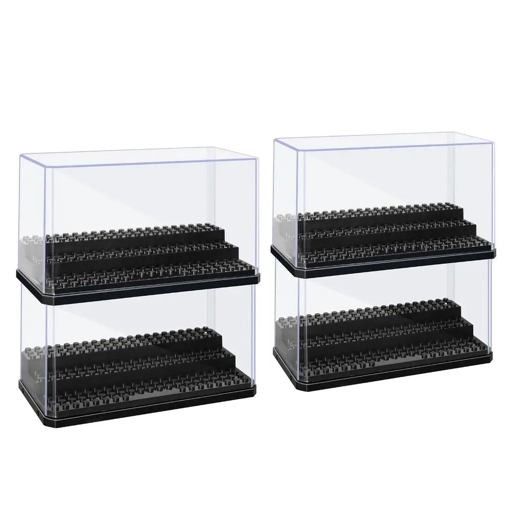Acrylic Minifigures Display Case, Stackable and Dustproof Building Block Display Box for Lego Action Figure Toys Storage