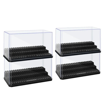 Acrylic Minifigures Display Case, Stackable and Dustproof Building Block Display Box for Lego Action Figure Toys Storage