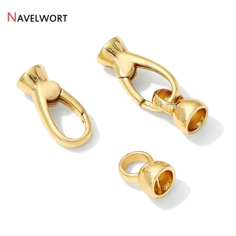 18K Gold Plated Brass Metal Connector Clasps For Jewelry Making,Locks For Bracelet,Pearl Necklace Clasps,Jewelry Accessories