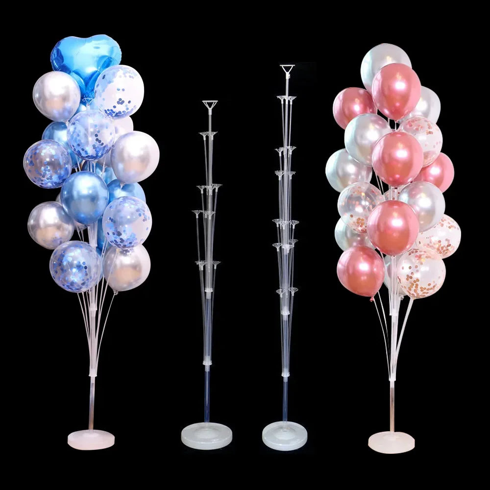Runto 1set Birthday Balloon Stand Kit, Balloon Stand With Base And Pole For Wedding Birthday Party Decoration