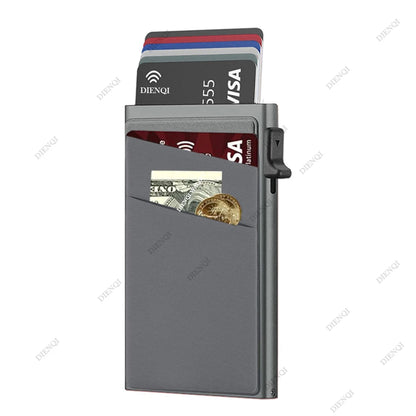 Anti-theft Cards Protectors Card Holder Minimalist Smart Wallet RFID Protection Aluminum Metal Box Cardholder Case Porte Cart