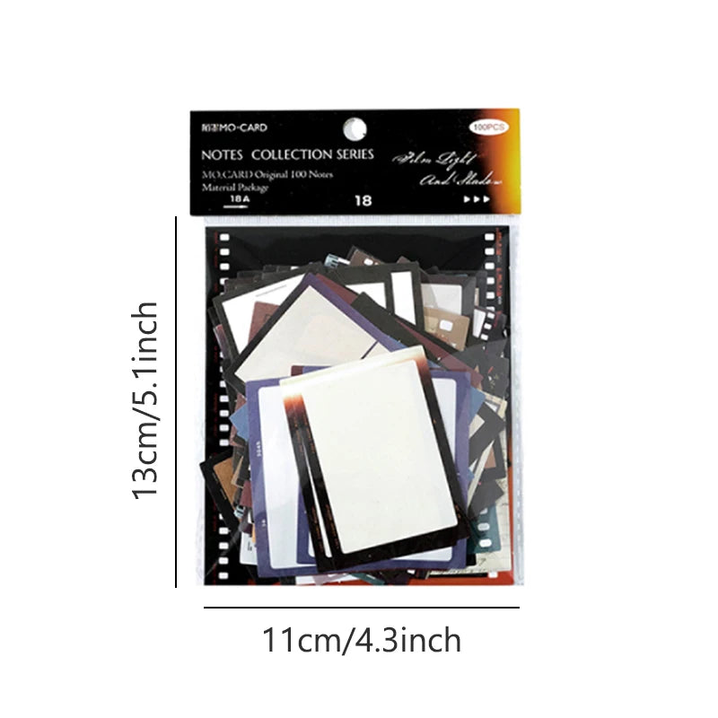 100Pcs/Pack Vintage Notes Material Writable Paper Perfect for Journal DIY Scrapbooking Supplies Stationery
