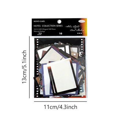 100Pcs/Pack Vintage Notes Material Writable Paper Perfect for Journal DIY Scrapbooking Supplies Stationery