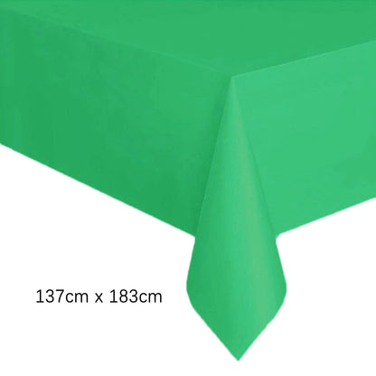 Disposable Tablecloth White Pink Table Cover Plastic Rectangle Desk Cloth for Birthday Wedding Party Table Decor Xmas - 1pc Q