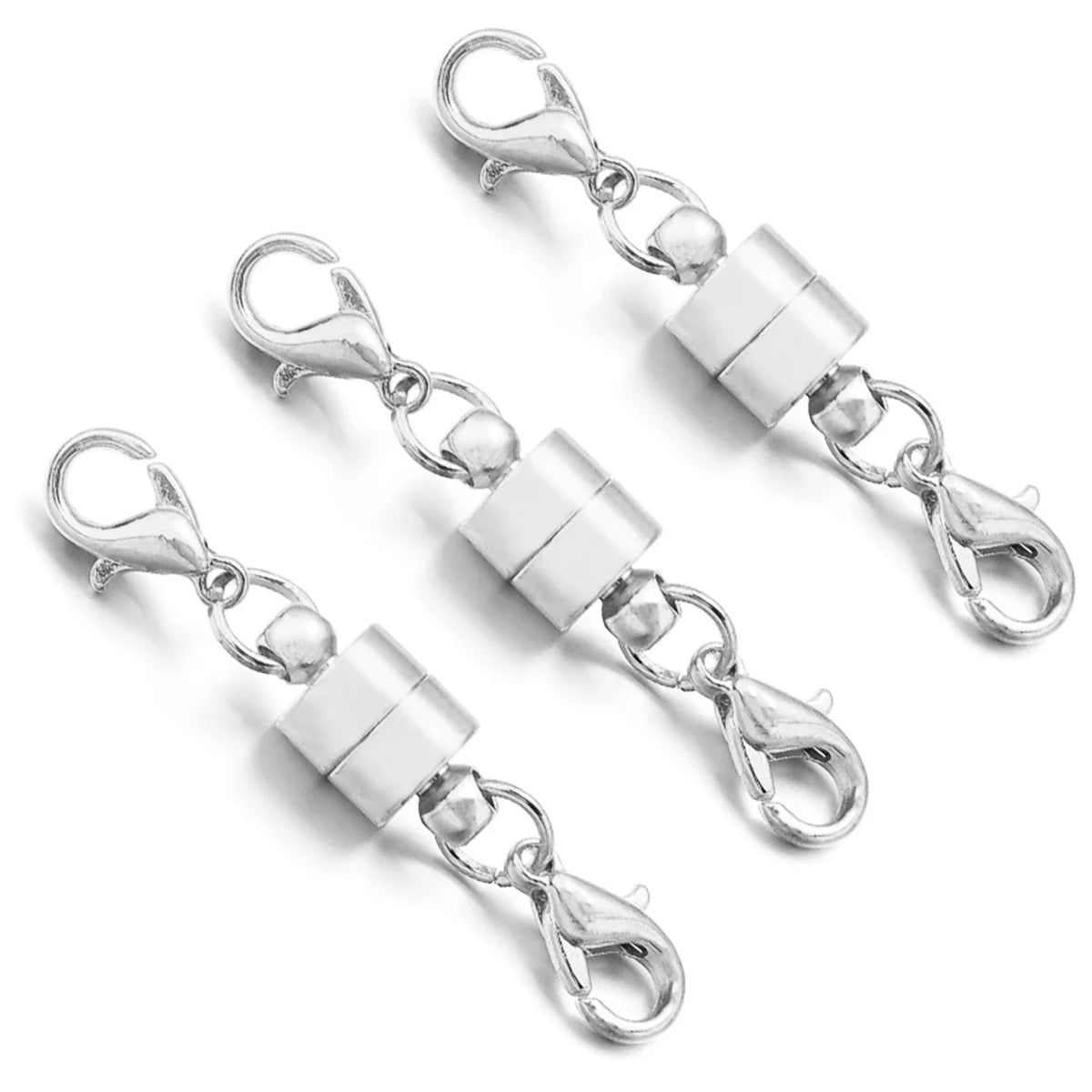5Sets Strong Magnetic Clasps Copper Double Lobster Clasps Magnet Connectors Buckle Fasteners For DIY Jewelry Making Bracelets