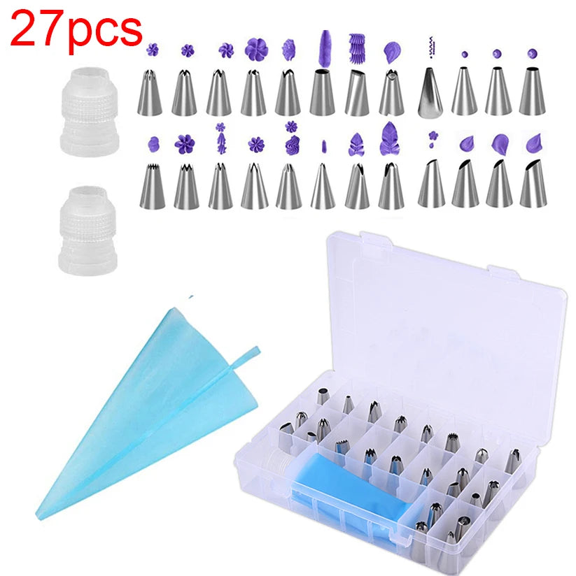 Pastry Socket Cake Nozzles for Confectionery Professional Set Icing Cream Piping Tips Cookies Cupcake Cake Decorating Tool - 