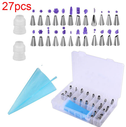 Pastry Socket Cake Nozzles for Confectionery Professional Set Icing Cream Piping Tips Cookies Cupcake Cake Decorating Tool - 