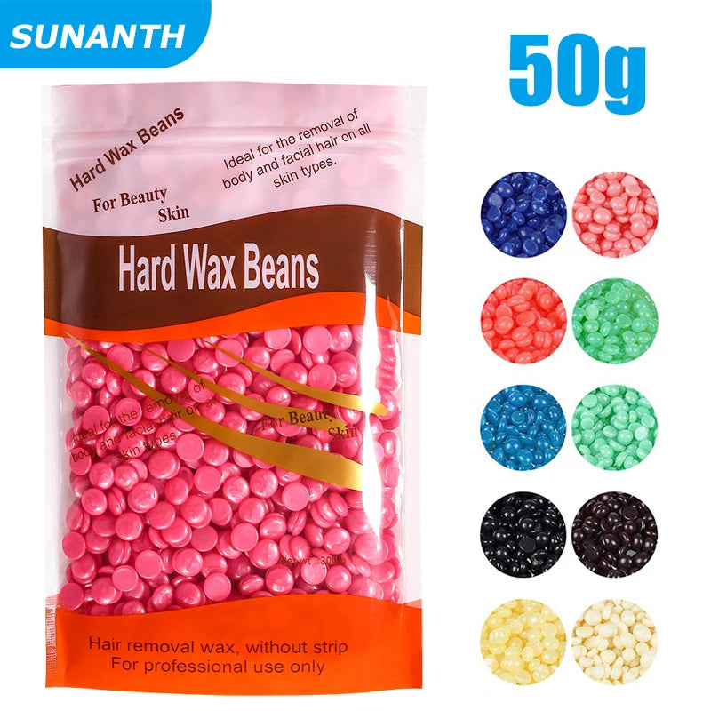 500g/200g/50g Hard Wax Beans for Hair Removal Body European Brazilian Pearl for Wax Warmer Waxing Beans for Wax Heater Machin
