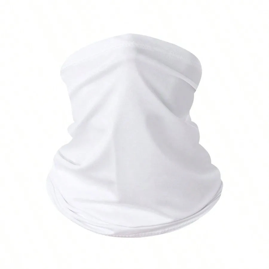 Outdoor Ice Silk Sun Protection Bib Spring and Summer Motorcycle Neck Cover Sports Magic Bandana Riding Mask Full Face - WHIT