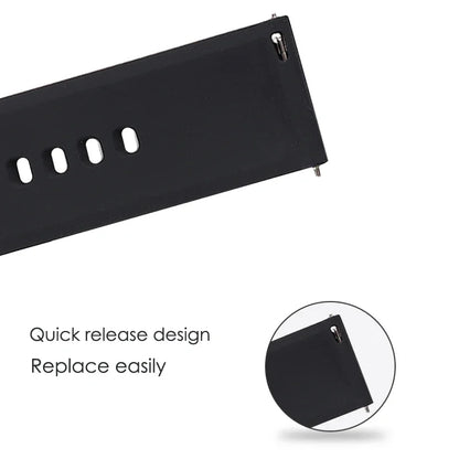 Universal Watch Straps 22mm 20mm Quick Release Silicone Band Soft Rubber Wristband for Huawei Samsung Xiaomi Amazfit Smartwat
