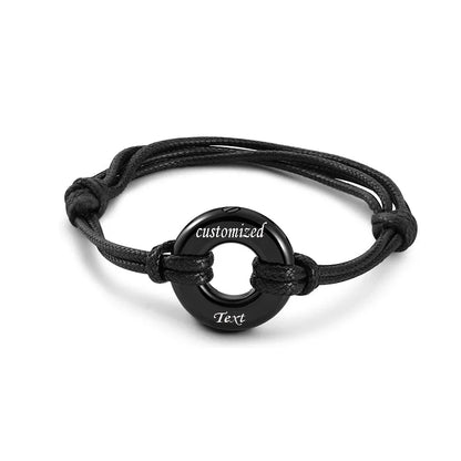 Cremation Urns Bracelet for Ashes Memorial Bracelets Circle of Life Eternity Jewelry for Men Women Adjustable Length 17cm-25c
