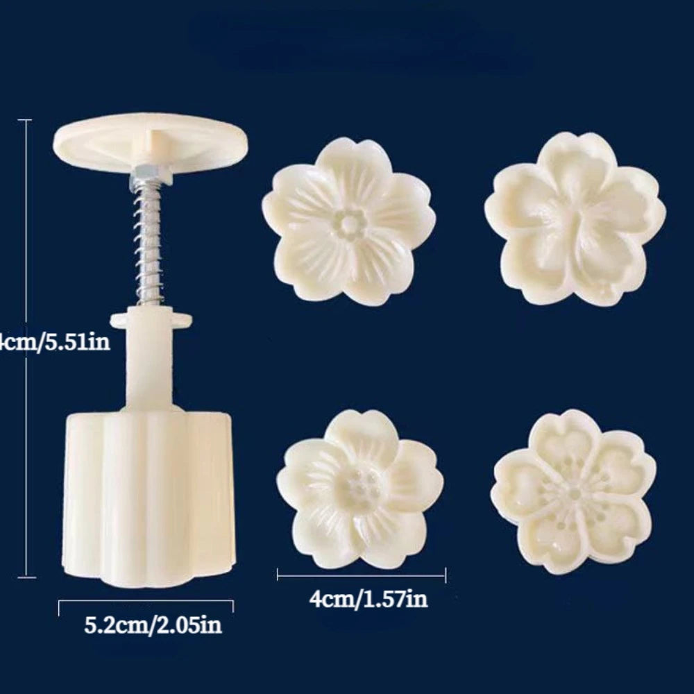 1 set DIY Mooncake Mold Plastic Hand Press Pastry Mold Hand Press Mung Bean Cake Model Pastry Embossing Make Kitchen Baking T