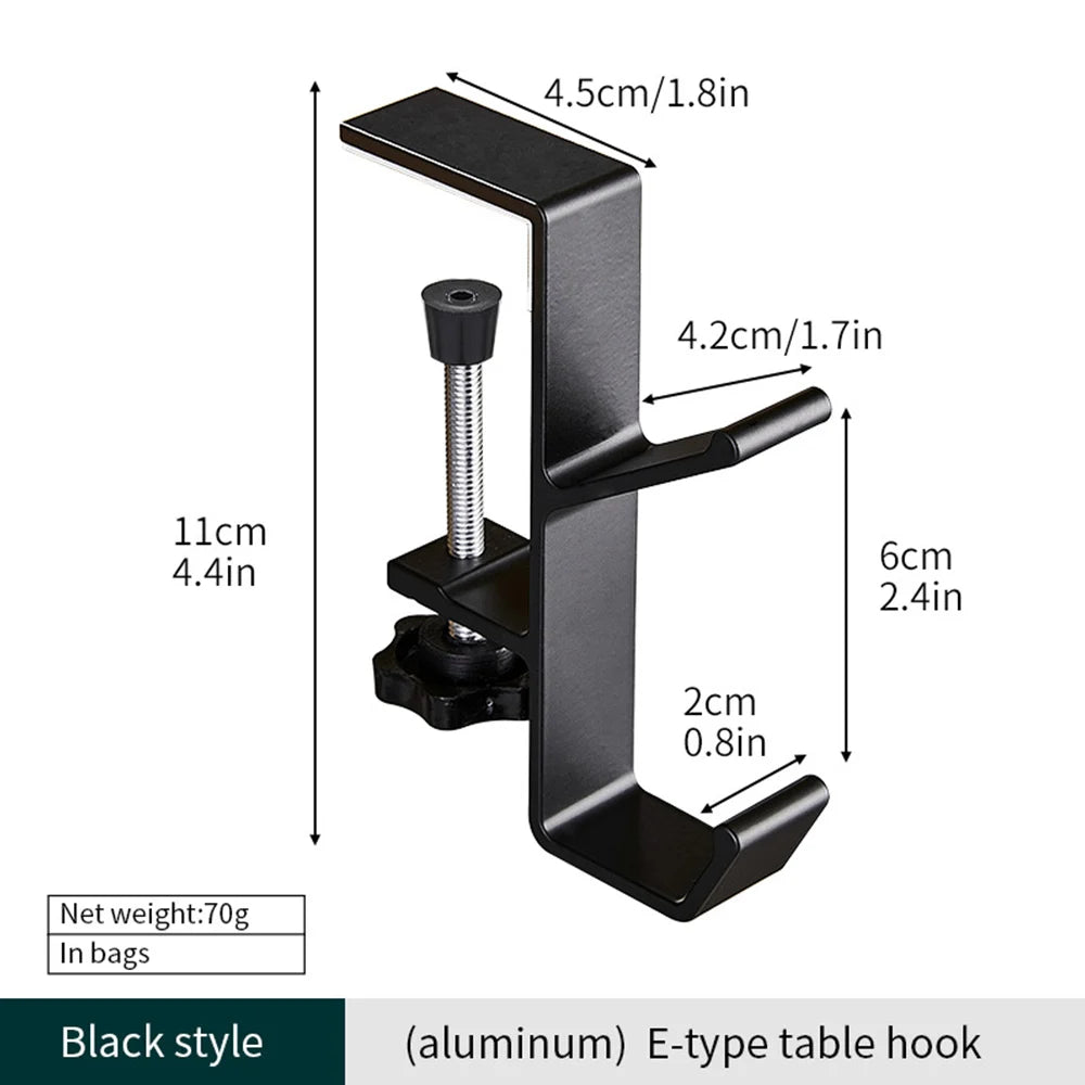 Punch-free Hanging Bag Hook Student Desk Side Hanging Bag Artifact Removable Mobile Handbag Holders Multi-functional Table Ho