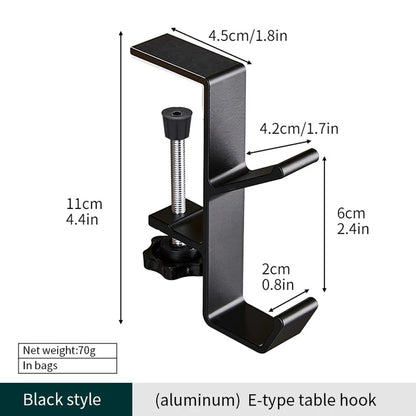 Punch-free Hanging Bag Hook Student Desk Side Hanging Bag Artifact Removable Mobile Handbag Holders Multi-functional Table Ho