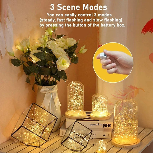 1/5/10pcs Fairy Lights String Button Battery Light Home Decor Living Bedroom Garden Christmas Wedding New Year Ornament Garla