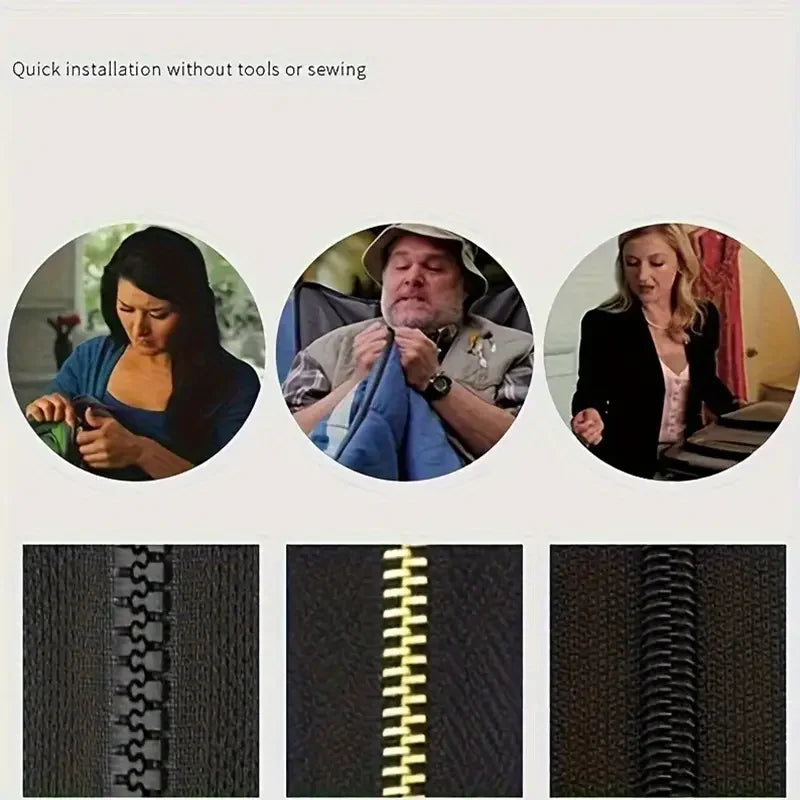 5pcs Zipper Repair Kit - Detachable Zipper Pulls for Bags, Coats, Clothes, Shoes, No Tools Needed, Replacement Zipper Heads