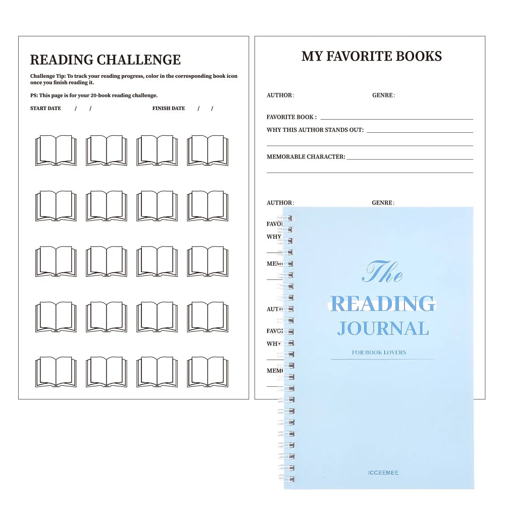 112 Pages Reading Log Journal Built-in Book Review Pages Planning Design For Reading Enthusiasts Students Teachers