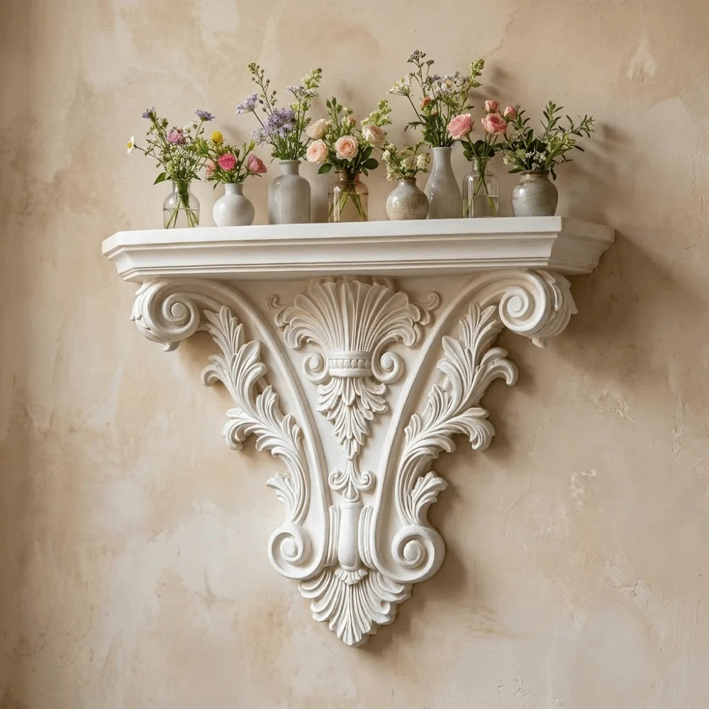 Creative 3D Printing Floating Shelf Carving Retro Gothic Wall Decor Decorative Unique Wall Mounted Shelves Goth Home Decor