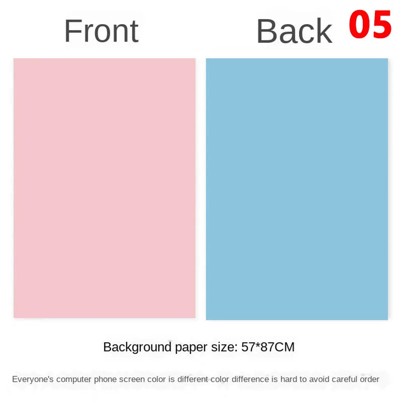 Photography Backdrops Wallpaper 57*87cm 2sides Solid Color Photo Background Props for Photo Studio Newborn Product Photograph