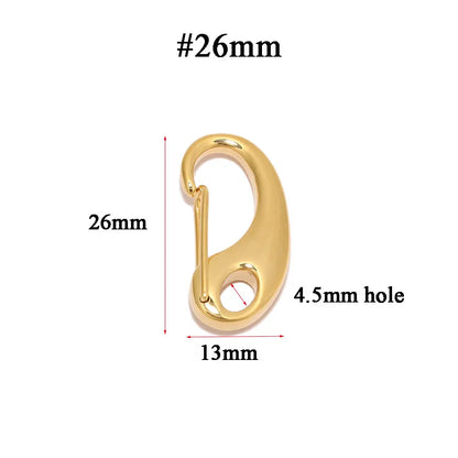 5pcs Stainless Steel D Lobster Clasps Spring Hooks Key Chains Bags Snap-fastener Buckles Connectors DIY Jewelry Accessories -