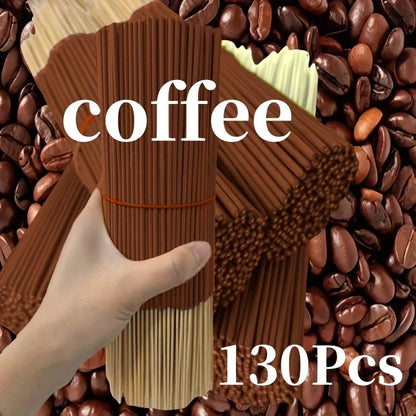 20/55/90/130Pcs Natural Coffee Aroma Sticks - Wooden Aroma Sticks for Home Air Purification, Relaxation, Yoga, Office and Tea