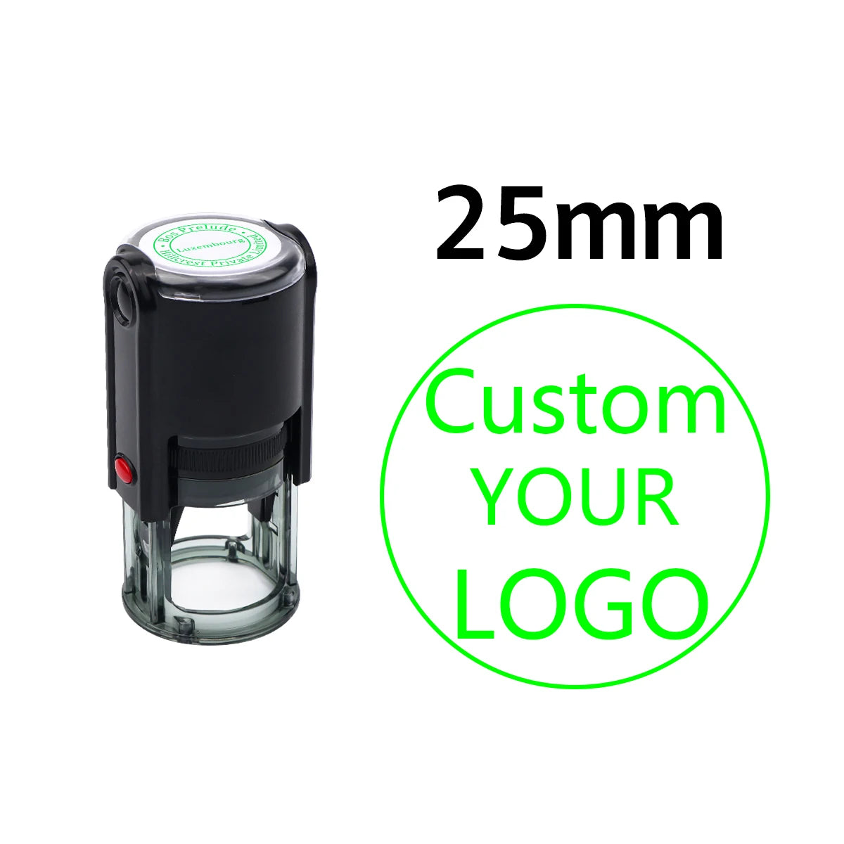 Custom Stamp Round Self Inking,Personalized Stamp 25/30/40/50mm Monogram LOGO Design Rubber Stampswith 4 Optional Ink Colors