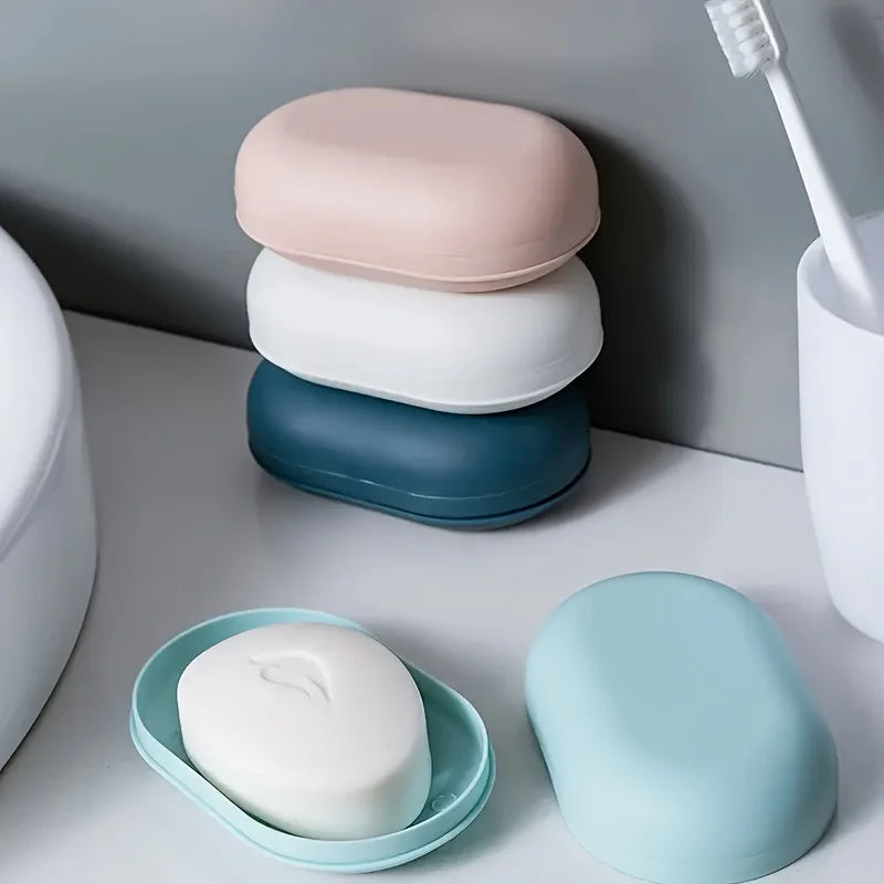 Soap Dish with Lid - Portable & Sealed Travel Soap Container