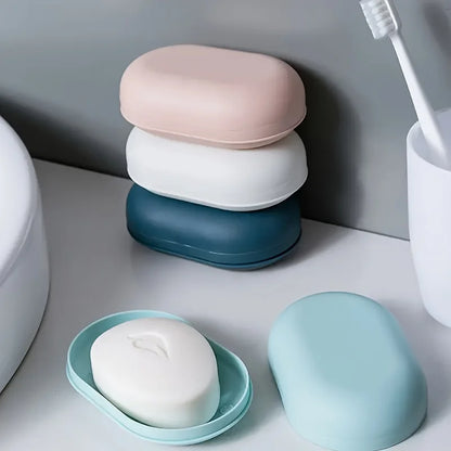 Soap Dish with Lid - Portable & Sealed Travel Soap Container
