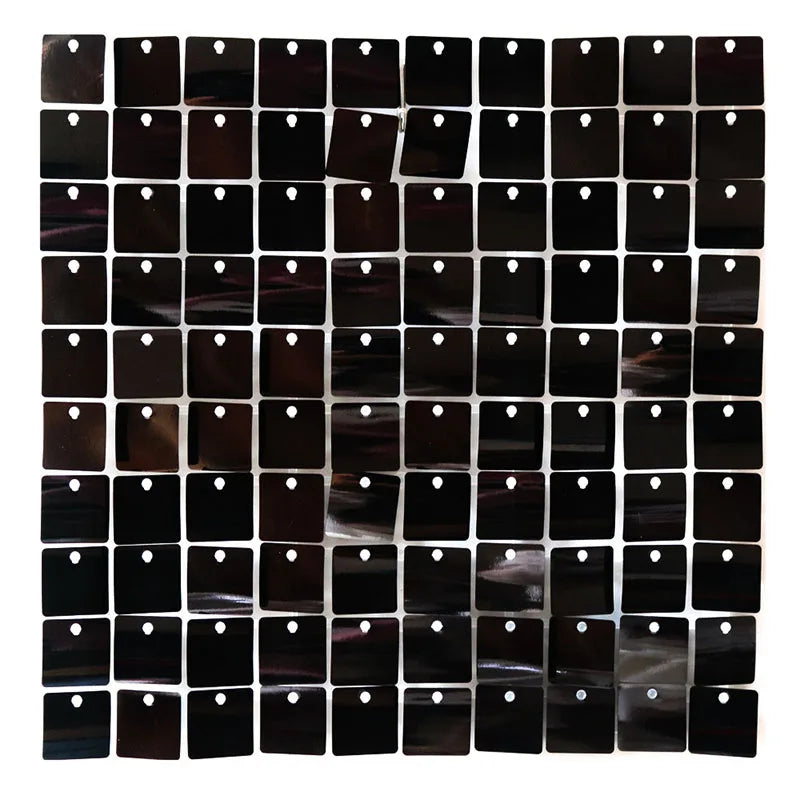 6-30Pcs Colorful Glitter Sequins Background Wall Panels Light Gold Square Shiny Panels Wedding Birthday Christmas Party Backd