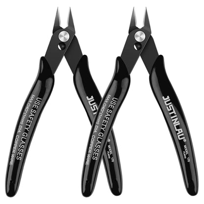 2Pcs Mini Nose Cutting Plier Electrical Wire Cable Cutter Metal Side Snips Flush Pliers Convenient Durable Tool