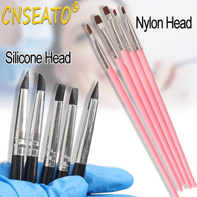 5 Pcs Dental Resin Brush Pens Resin Shaping Brushes For Composite Cement Adhesive Porcelain Teeth Dentist Tools Dentistry Lab