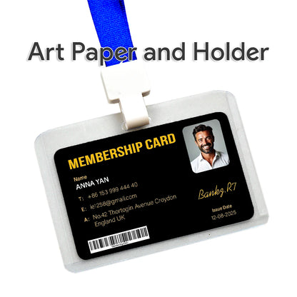 Custom 1 PCS Fan Club Membership Card PVC Plastic VIP Loyalty Card for Influencers Supporters Commemorative Worldwide Shippin